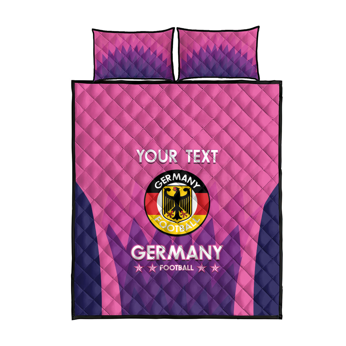 Custom Germany Football Quilt Bed Set 2024 Nationalelf - Pink Version - Wonder Print Shop
