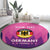 Custom Germany Football Round Carpet 2024 Nationalelf - Pink Version
