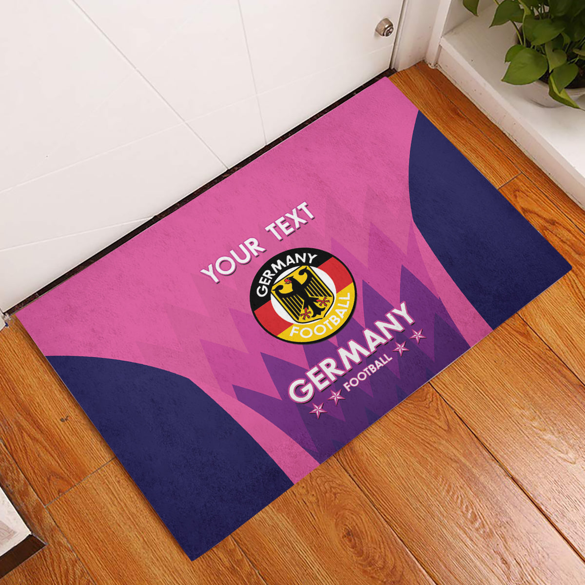 Custom Germany Football Rubber Doormat 2024 Nationalelf - Pink Version - Wonder Print Shop