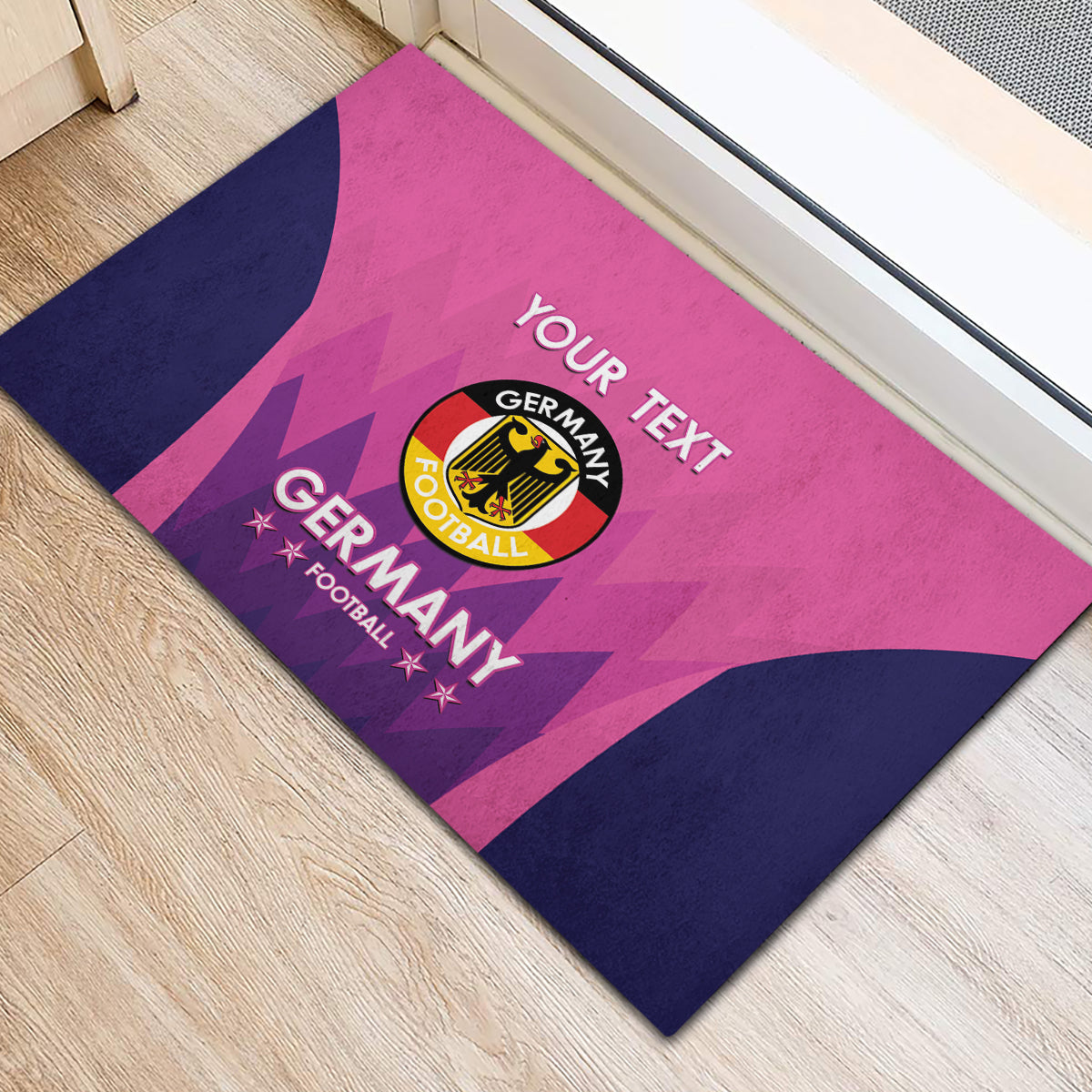 Custom Germany Football Rubber Doormat 2024 Nationalelf - Pink Version - Wonder Print Shop