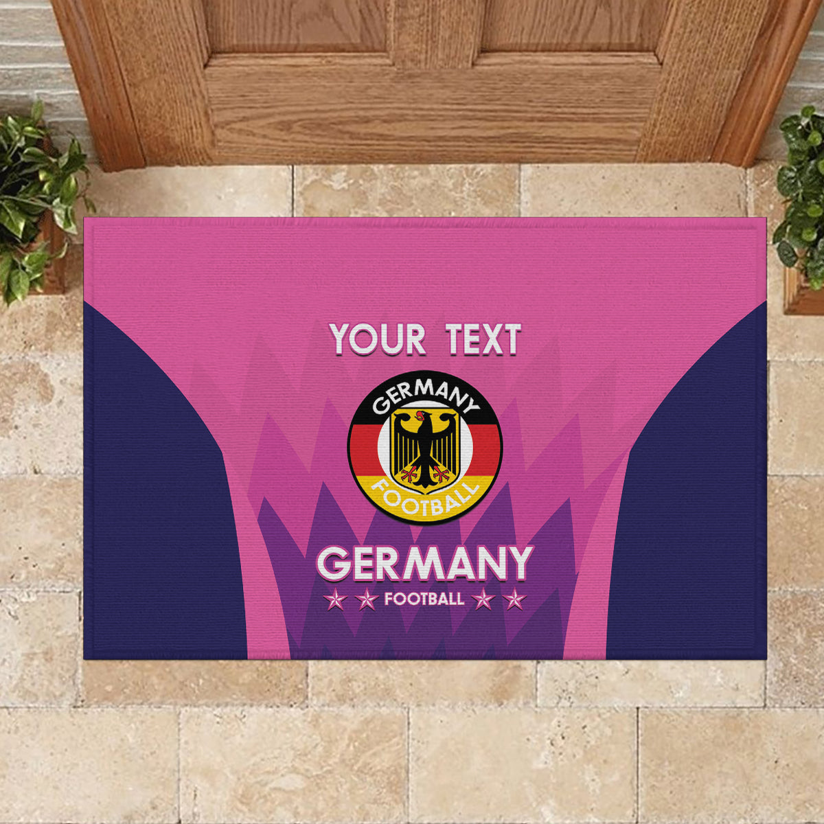 Custom Germany Football Rubber Doormat 2024 Nationalelf - Pink Version - Wonder Print Shop