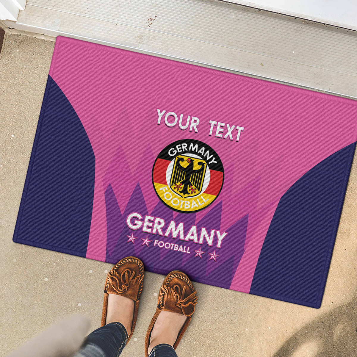 Custom Germany Football Rubber Doormat 2024 Nationalelf - Pink Version - Wonder Print Shop