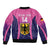 Custom Germany Football Sleeve Zip Bomber Jacket 2024 Nationalelf - Pink Version - Wonder Print Shop