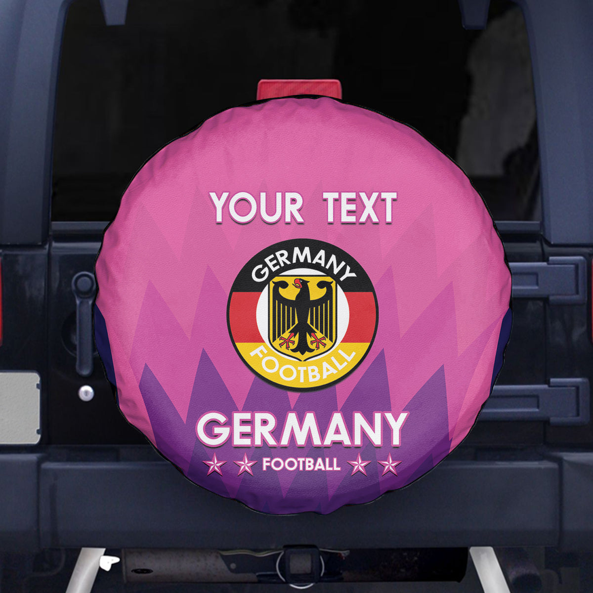 Custom Germany Football Spare Tire Cover 2024 Nationalelf - Pink Version - Wonder Print Shop