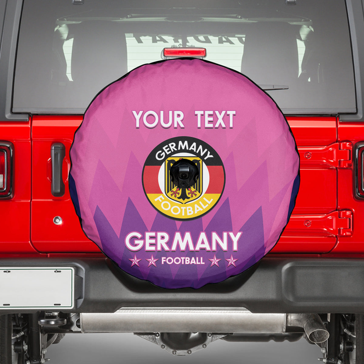 Custom Germany Football Spare Tire Cover 2024 Nationalelf - Pink Version - Wonder Print Shop