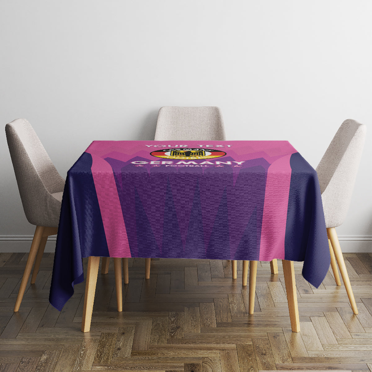 Custom Germany Football Tablecloth 2024 Nationalelf - Pink Version - Wonder Print Shop