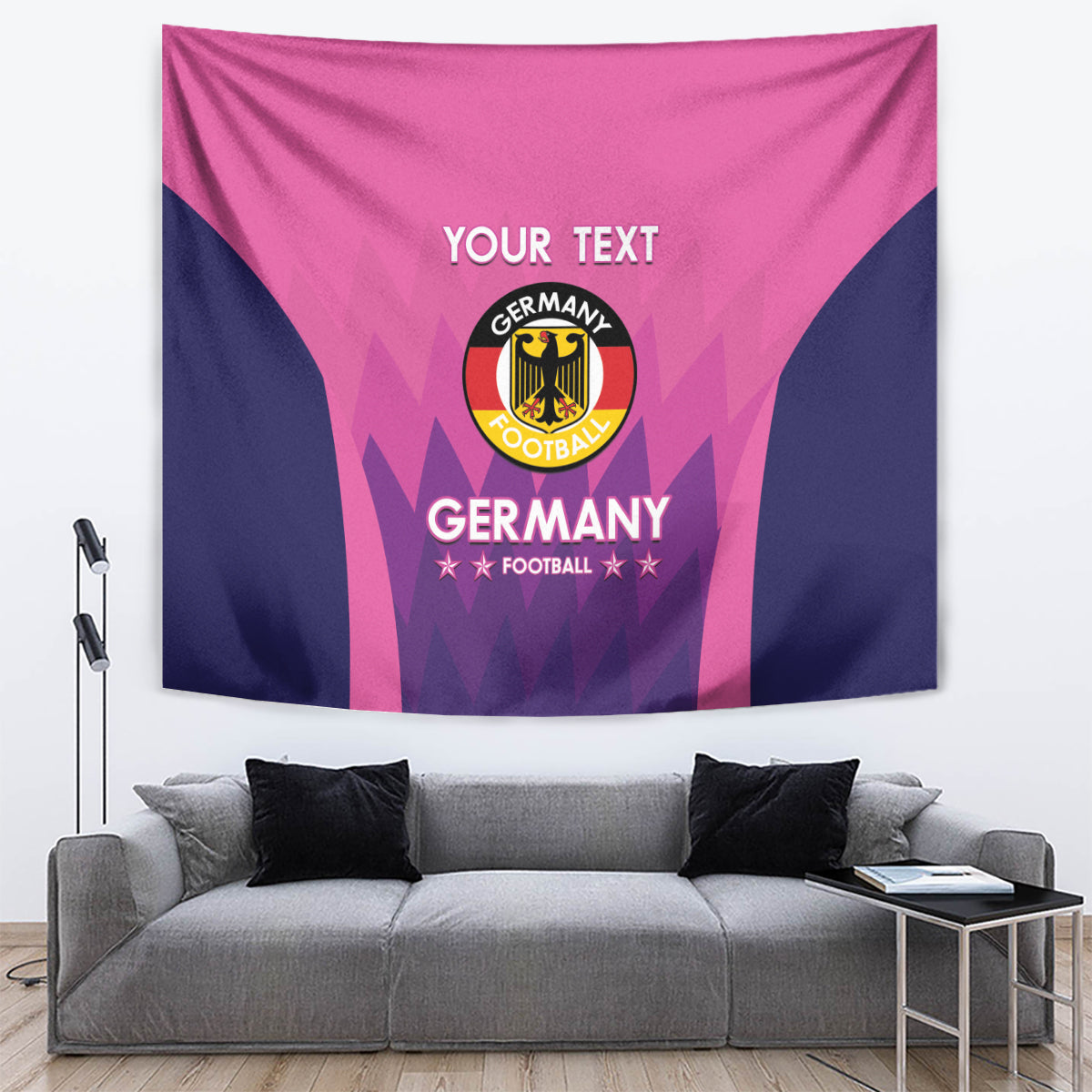 Custom Germany Football Tapestry 2024 Nationalelf - Pink Version - Wonder Print Shop