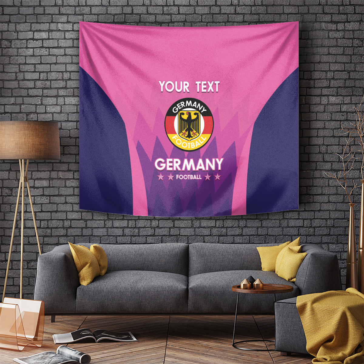 Custom Germany Football Tapestry 2024 Nationalelf - Pink Version - Wonder Print Shop