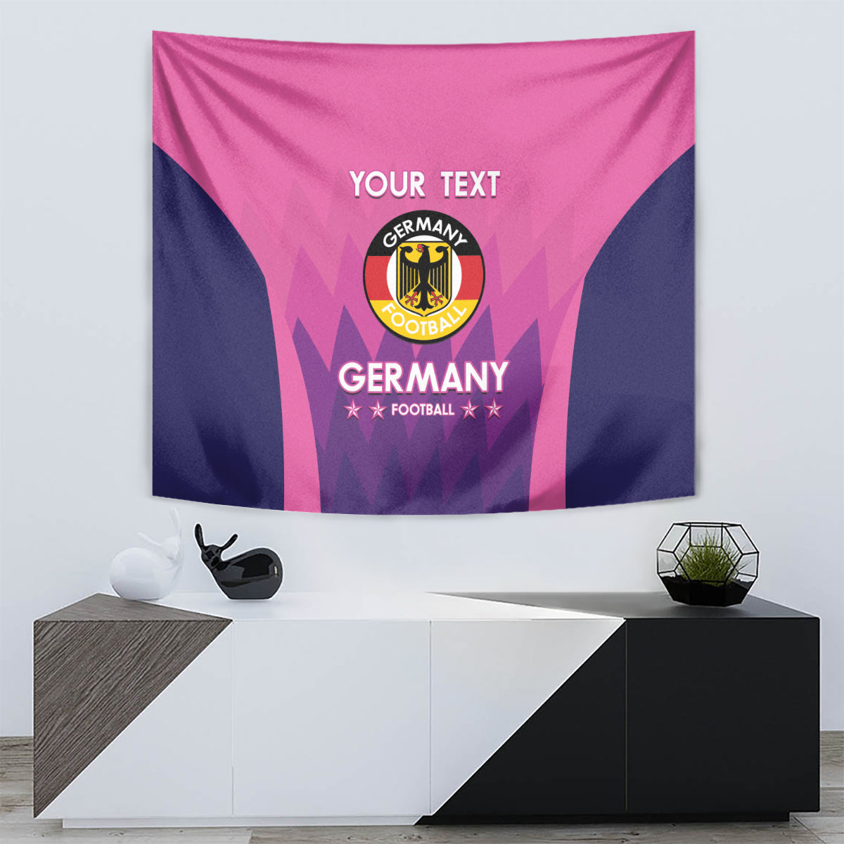 Custom Germany Football Tapestry 2024 Nationalelf - Pink Version - Wonder Print Shop