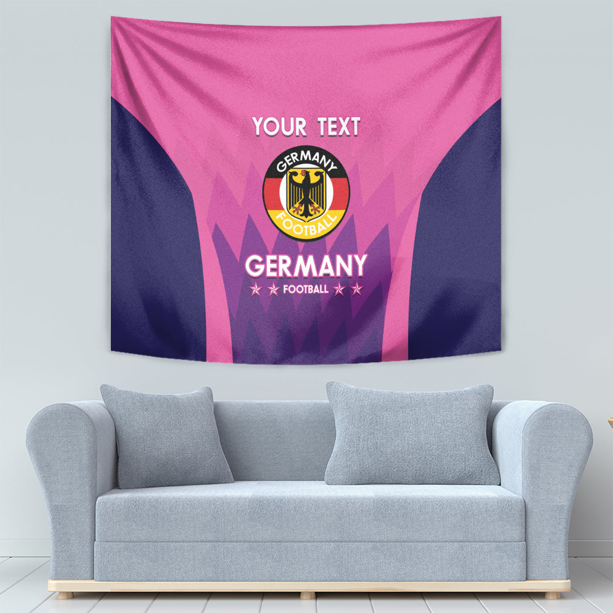 Custom Germany Football Tapestry 2024 Nationalelf - Pink Version - Wonder Print Shop