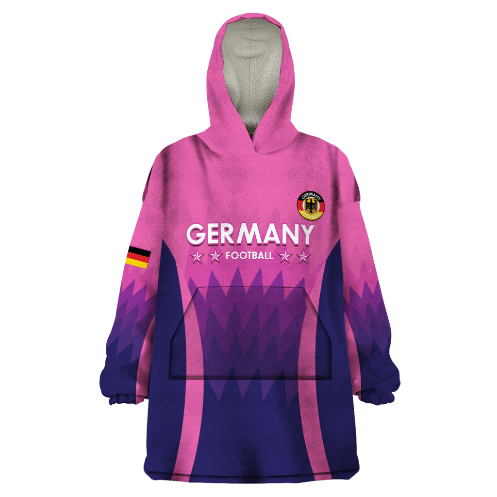 Custom Germany Football Wearable Blanket Hoodie 2024 Nationalelf - Pink Version - Wonder Print Shop