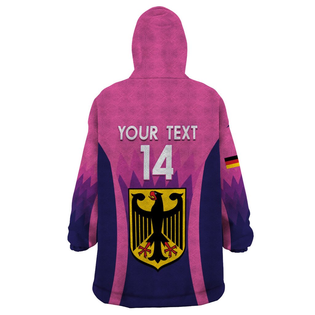 Custom Germany Football Wearable Blanket Hoodie 2024 Nationalelf - Pink Version - Wonder Print Shop