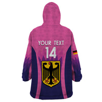 Custom Germany Football Wearable Blanket Hoodie 2024 Nationalelf - Pink Version - Wonder Print Shop