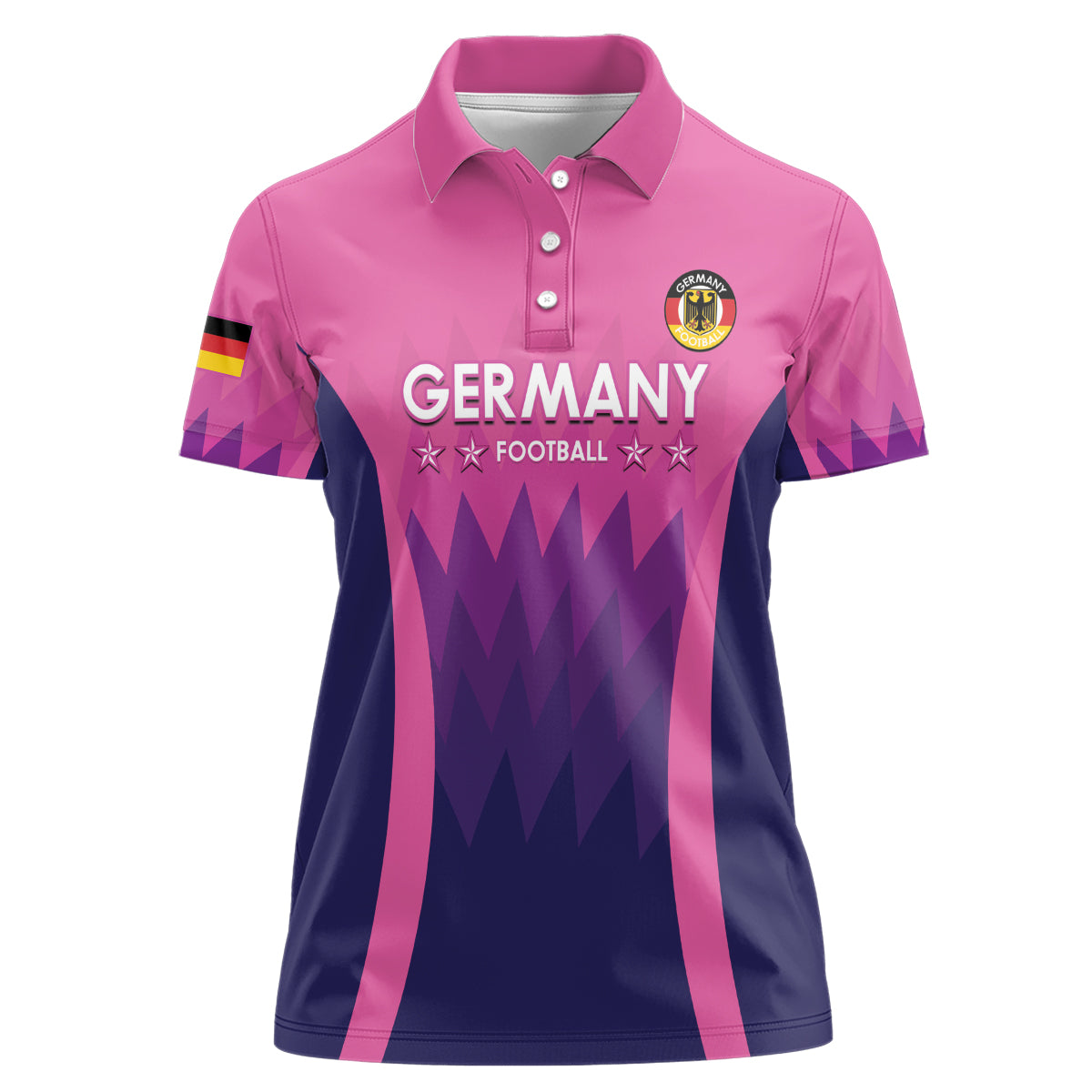 Custom Germany Football Women Polo Shirt 2024 Nationalelf - Pink Version - Wonder Print Shop