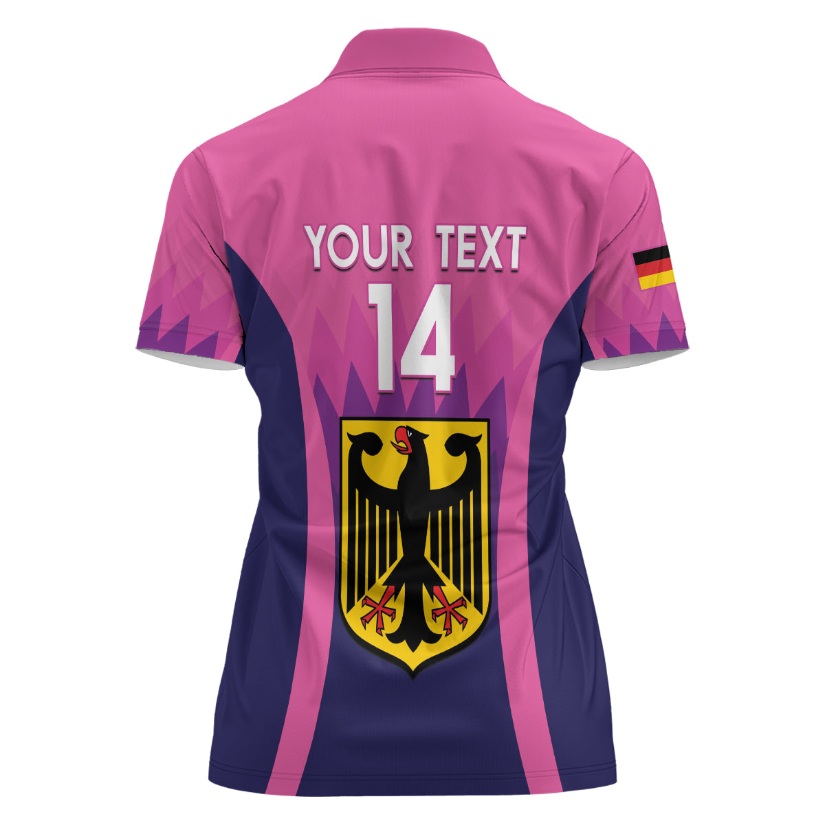 Custom Germany Football Women Polo Shirt 2024 Nationalelf - Pink Version - Wonder Print Shop