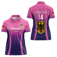 Custom Germany Football Women Polo Shirt 2024 Nationalelf - Pink Version - Wonder Print Shop