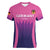 Custom Germany Football Women V-Neck T-Shirt 2024 Nationalelf - Pink Version - Wonder Print Shop