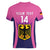Custom Germany Football Women V-Neck T-Shirt 2024 Nationalelf - Pink Version - Wonder Print Shop