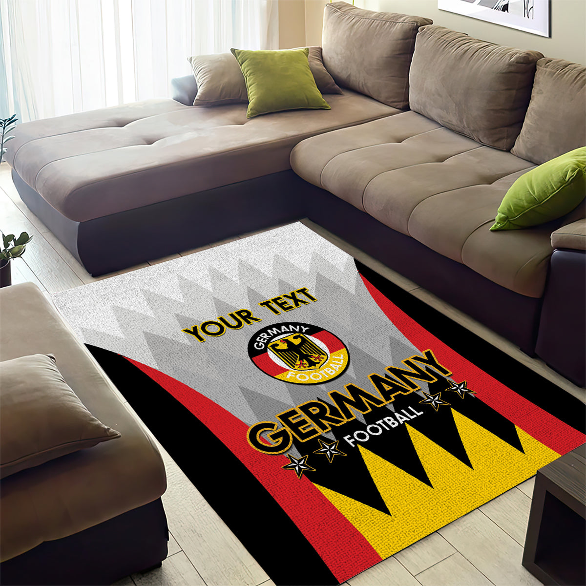 Custom Germany Football Area Rug 2024 Nationalelf - White Version - Wonder Print Shop