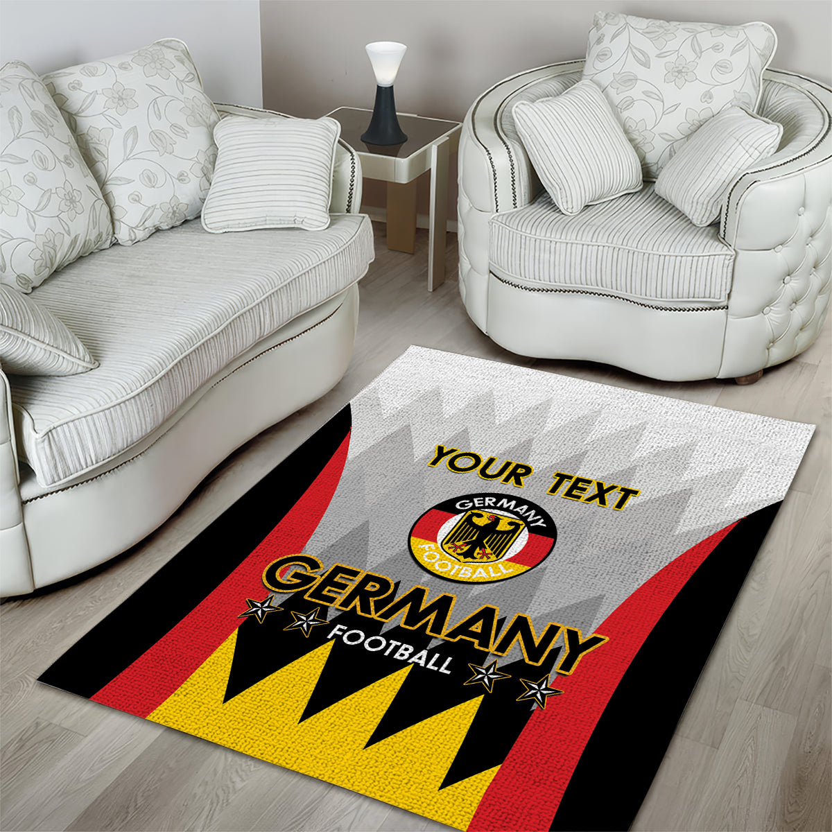 Custom Germany Football Area Rug 2024 Nationalelf - White Version - Wonder Print Shop