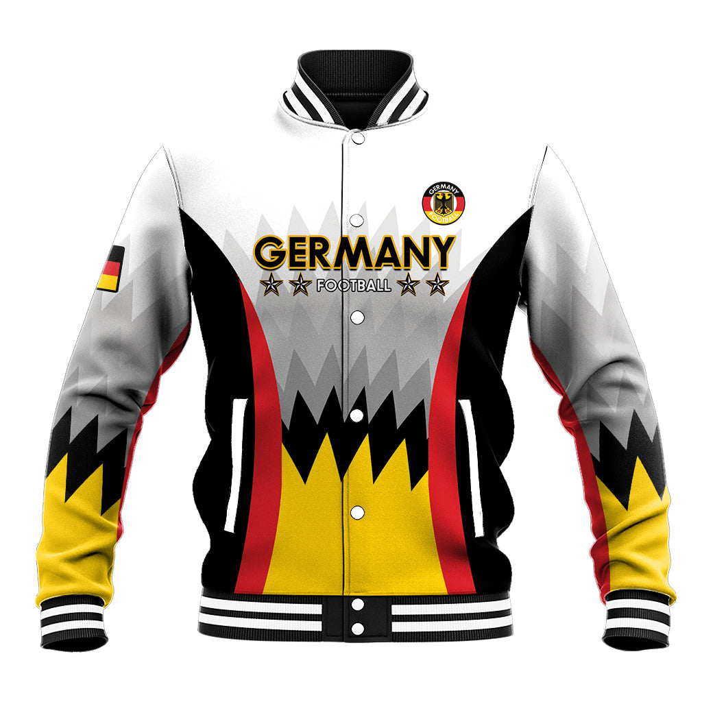 Custom Germany Football Baseball Jacket 2024 Nationalelf - White Version - Wonder Print Shop