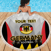 Custom Germany Football Beach Blanket 2024 Nationalelf - White Version - Wonder Print Shop
