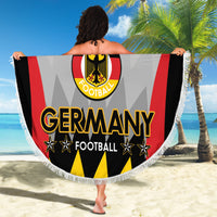 Custom Germany Football Beach Blanket 2024 Nationalelf - White Version - Wonder Print Shop