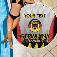 Custom Germany Football Beach Blanket 2024 Nationalelf - White Version - Wonder Print Shop