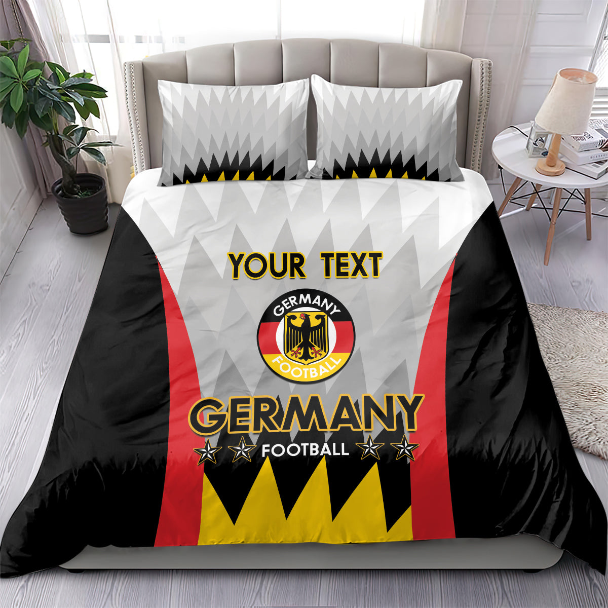 Custom Germany Football Bedding Set 2024 Nationalelf - White Version - Wonder Print Shop