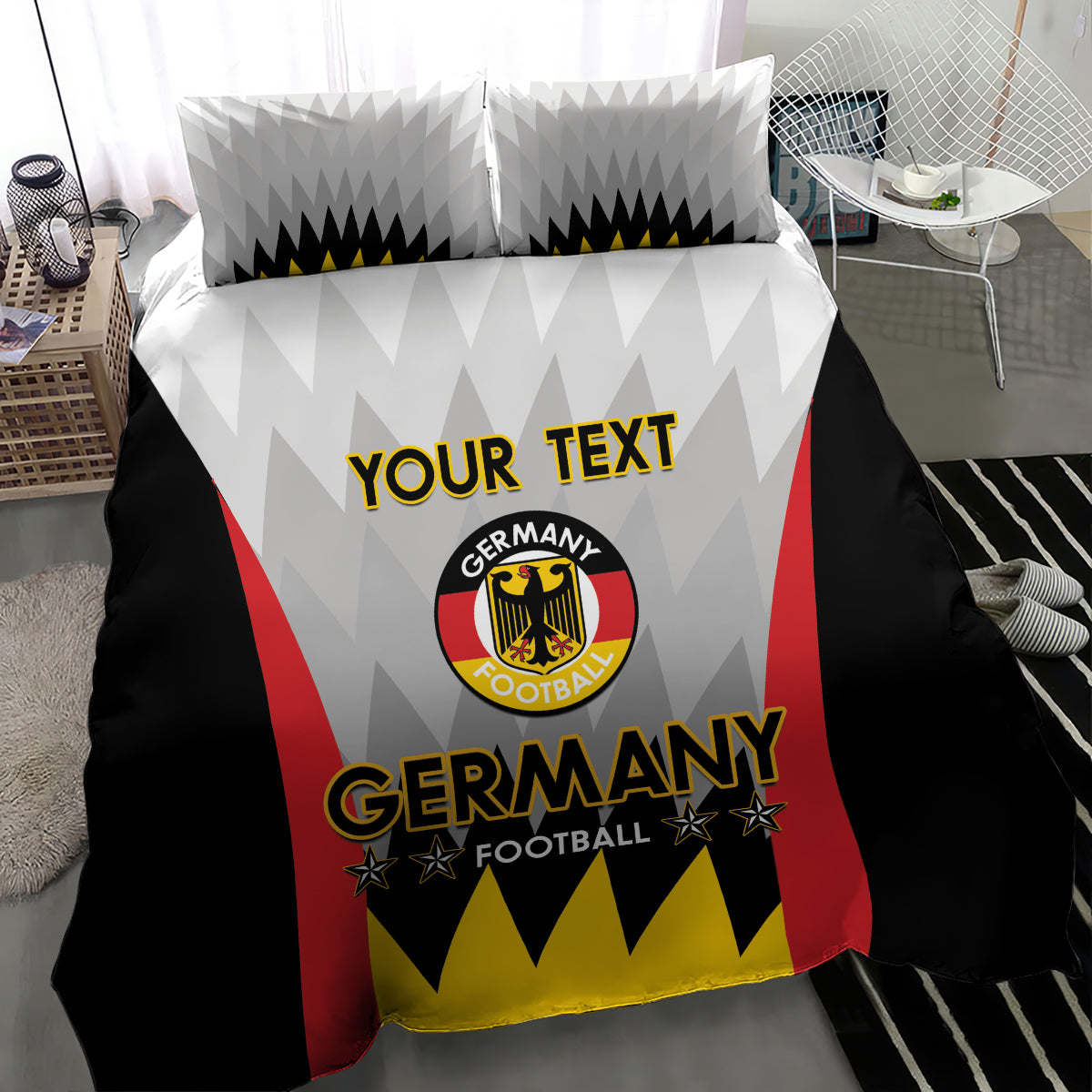 Custom Germany Football Bedding Set 2024 Nationalelf - White Version - Wonder Print Shop