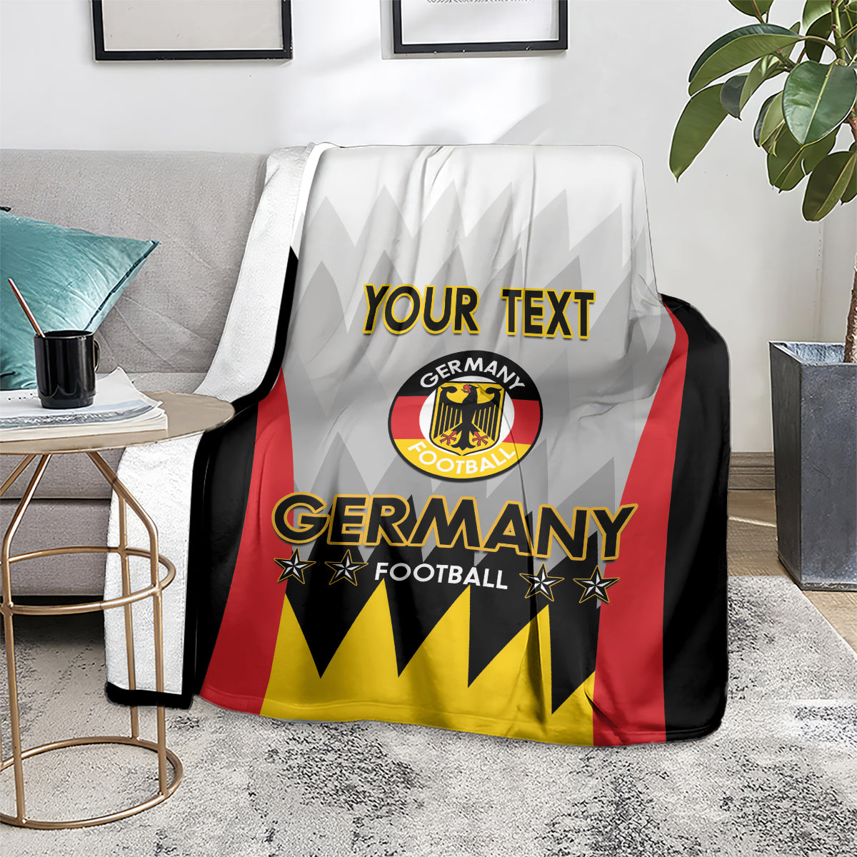 Custom Germany Football Blanket 2024 Nationalelf - White Version