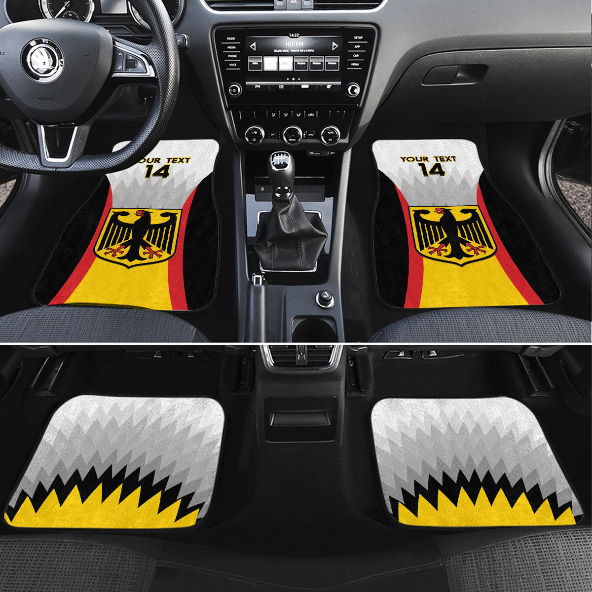 Custom Germany Football Car Mats 2024 Nationalelf - White Version - Wonder Print Shop