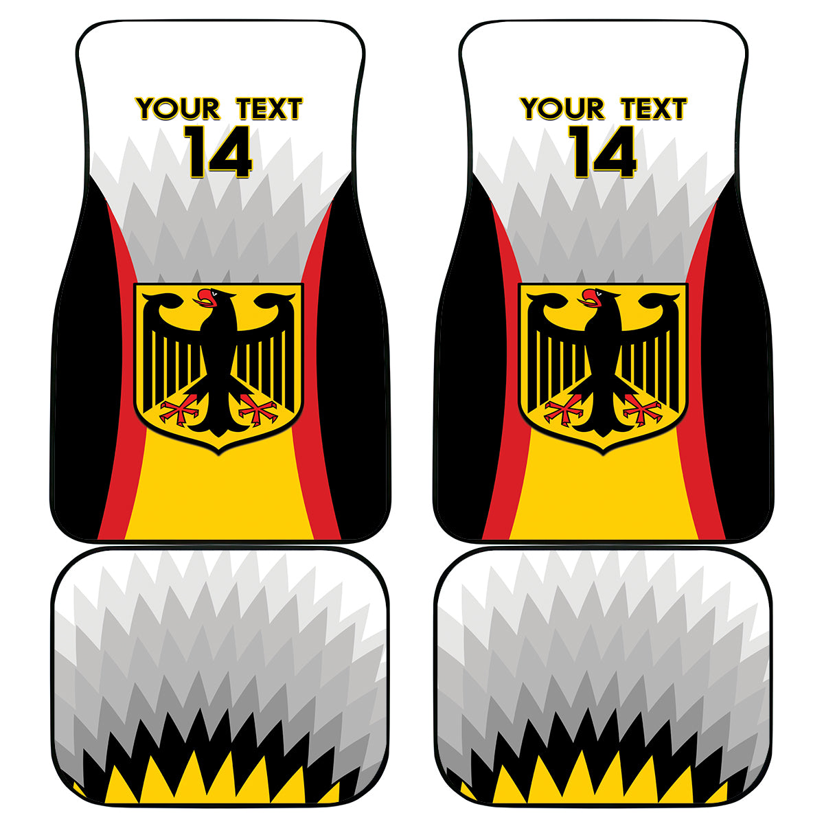 Custom Germany Football Car Mats 2024 Nationalelf - White Version - Wonder Print Shop