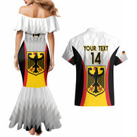 Custom Germany Football Couples Matching Mermaid Dress and Hawaiian Shirt 2024 Nationalelf - White Version - Wonder Print Shop