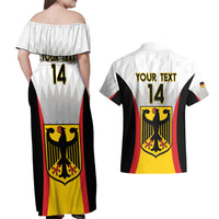 Custom Germany Football Couples Matching Off Shoulder Maxi Dress and Hawaiian Shirt 2024 Nationalelf - White Version - Wonder Print Shop