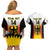 Custom Germany Football Couples Matching Off Shoulder Short Dress and Hawaiian Shirt 2024 Nationalelf - White Version - Wonder Print Shop