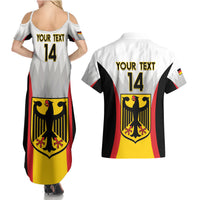 Custom Germany Football Couples Matching Summer Maxi Dress and Hawaiian Shirt 2024 Nationalelf - White Version - Wonder Print Shop