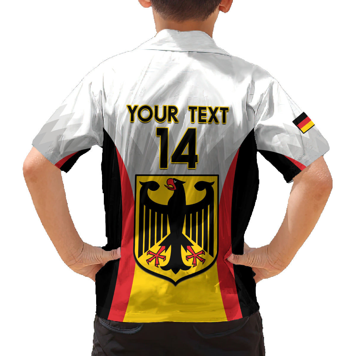 Custom Germany Football Family Matching Off Shoulder Short Dress and Hawaiian Shirt 2024 Nationalelf - White Version - Wonder Print Shop