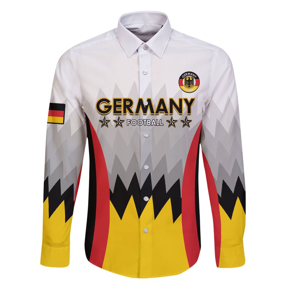 Custom Germany Football Family Matching Off Shoulder Short Dress and Hawaiian Shirt 2024 Nationalelf - White Version - Wonder Print Shop