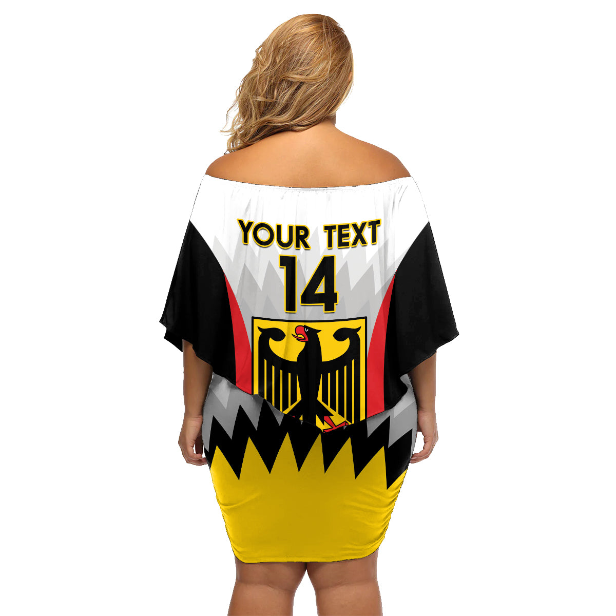 Custom Germany Football Family Matching Off Shoulder Short Dress and Hawaiian Shirt 2024 Nationalelf - White Version - Wonder Print Shop