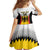Custom Germany Football Family Matching Short Sleeve Bodycon Dress and Hawaiian Shirt 2024 Nationalelf - White Version - Wonder Print Shop