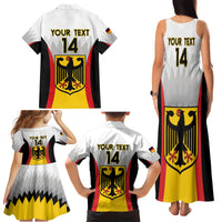 Custom Germany Football Family Matching Tank Maxi Dress and Hawaiian Shirt 2024 Nationalelf - White Version - Wonder Print Shop