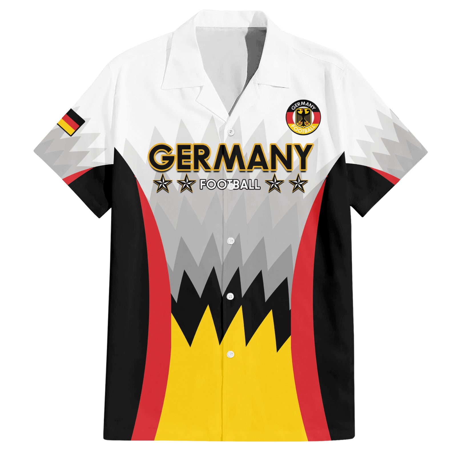 Custom Germany Football Hawaiian Shirt 2024 Nationalelf - White Version - Wonder Print Shop