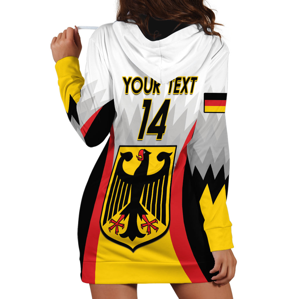 Custom Germany Football Hoodie Dress 2024 Nationalelf - White Version - Wonder Print Shop