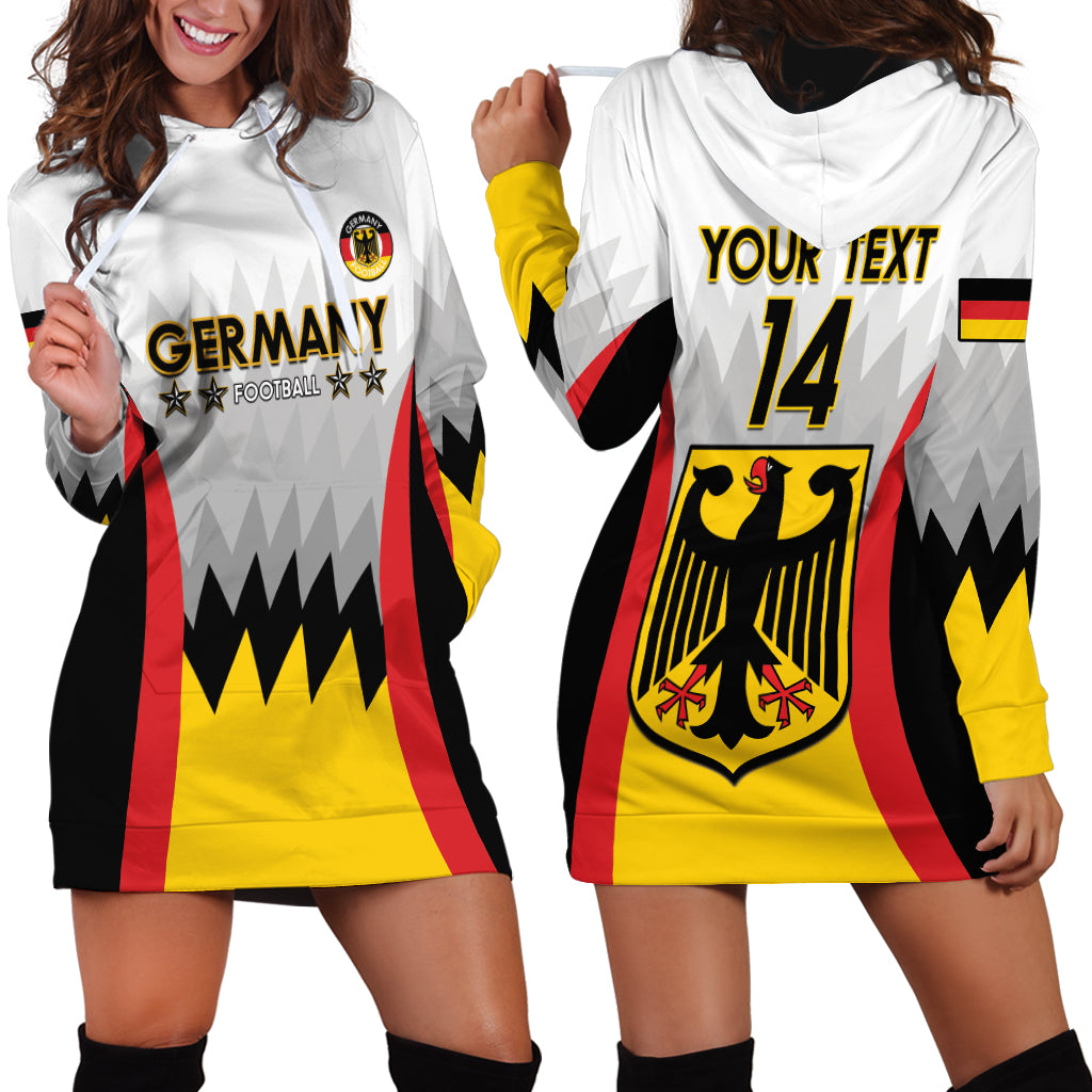 Custom Germany Football Hoodie Dress 2024 Nationalelf - White Version - Wonder Print Shop