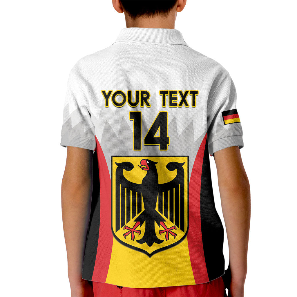 Custom Germany Football Kid Polo Shirt 2024 Nationalelf - White Version - Wonder Print Shop