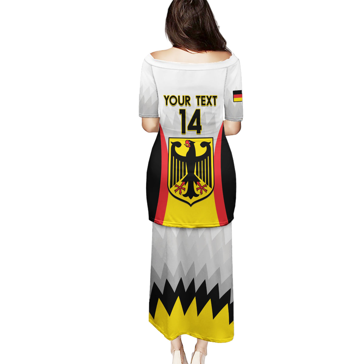 Custom Germany Football Puletasi 2024 Nationalelf - White Version - Wonder Print Shop