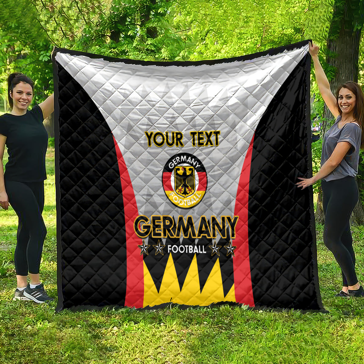 Custom Germany Football Quilt 2024 Nationalelf - White Version - Wonder Print Shop
