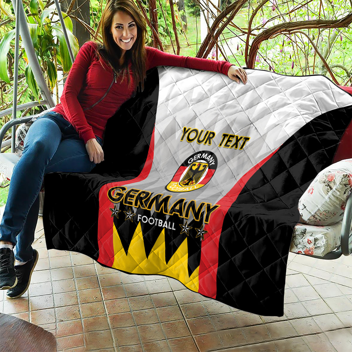 Custom Germany Football Quilt 2024 Nationalelf - White Version - Wonder Print Shop