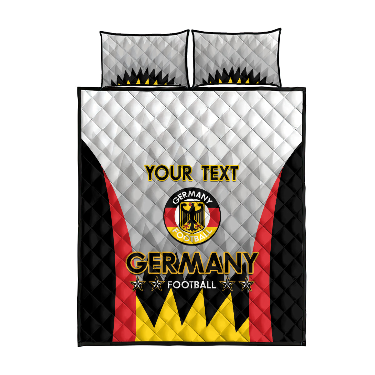 Custom Germany Football Quilt Bed Set 2024 Nationalelf - White Version - Wonder Print Shop